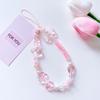 Chain Pendant Pink Acrylic Beaded Wrist Hand Lanyard Mobile Phone Straps Hand Strap Phone Charm