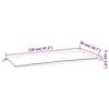 VidaXL Garden Bench Cushion, Bench Cover with String Ties, Waterproof Outdoor Cushion, Cream 120x50x7 Cm 361585