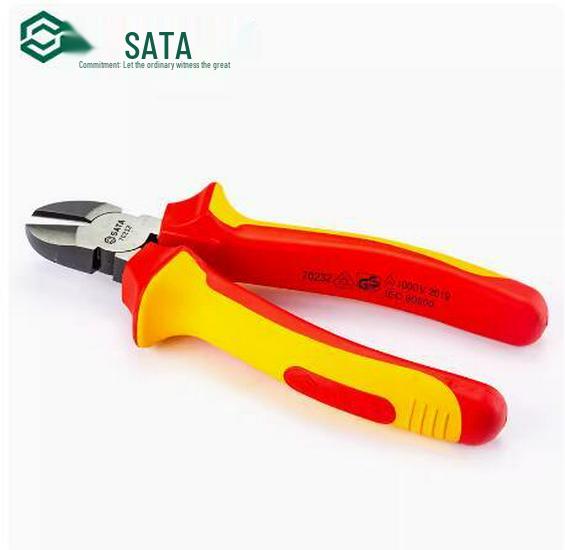 SATA VDE Insulated High Voltage Diagonal Cutting Pliers 6" & 7"
