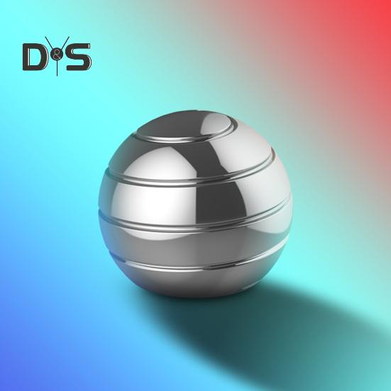 Jucărie Cinetică de Birou Metalică pentru Copii Adulți Iluzie Optică Corp Întreg Jucărie Fidget Spinner Minge Giroscopică de Birou pentru Reducerea Stresului