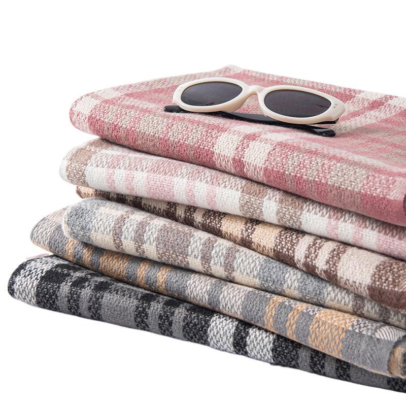 British Plaid Scarf Women's Autumn and Winter New Versatile Couple Long Warm Double-sided Thickened Retro Scarf