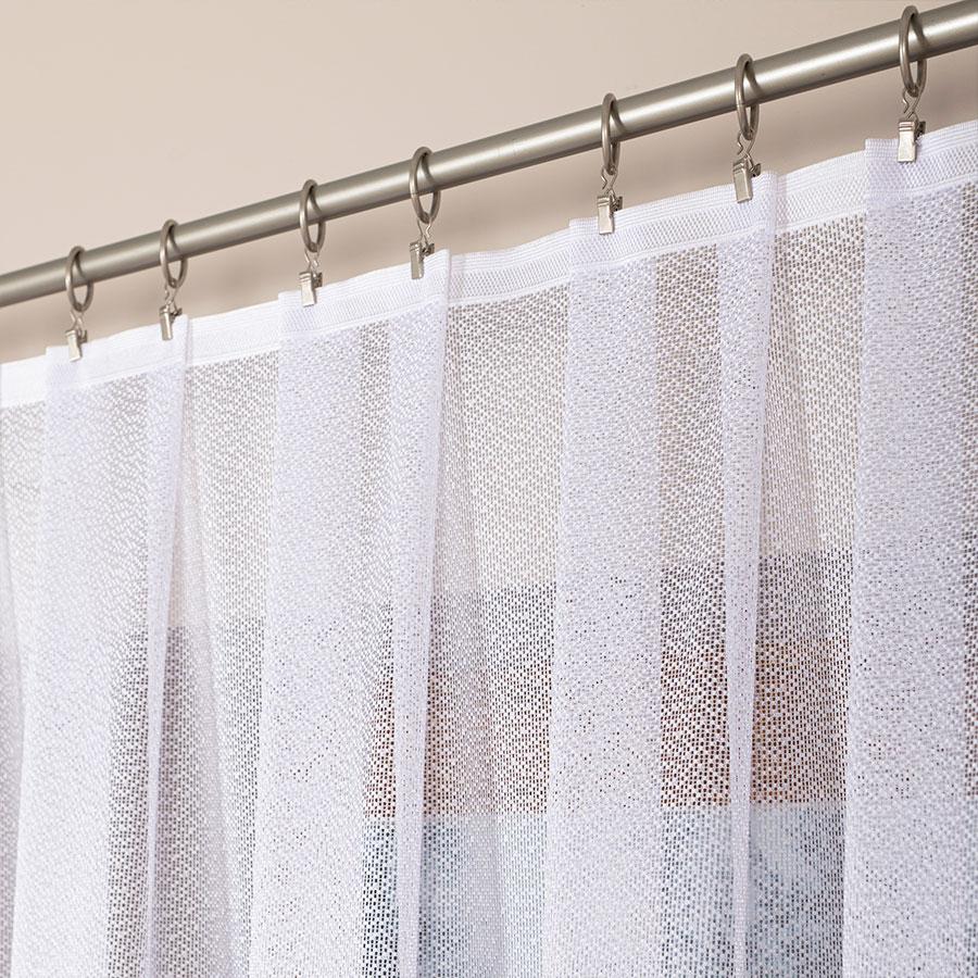 MODESTA - Ready-made Jacquard Curtain with a Straight Hem - 300x250 Cm - White