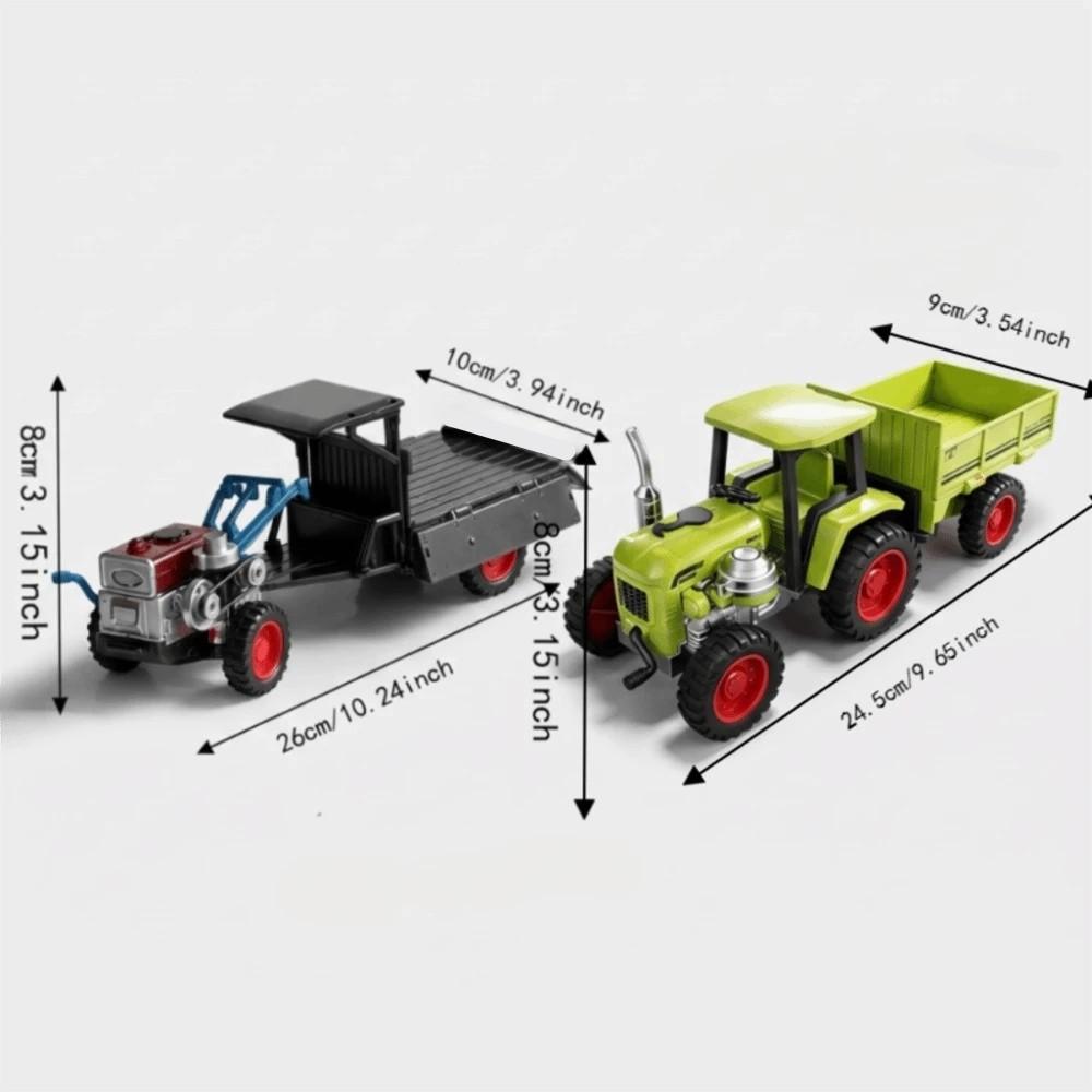 Pull Back Tractor Model Toys Zinc Zinc Alloy Diecast Farm Vehicle Toy Agricultural Tractors Toy  Kids Gifts