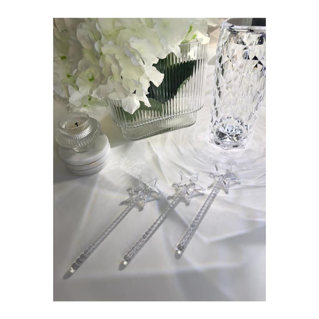 6 Pieces Bead Detailed Star Shaped Magic Salt Shaker Black Pepper Shaker Spice Shaker Wand Salt Shaker Not Glass