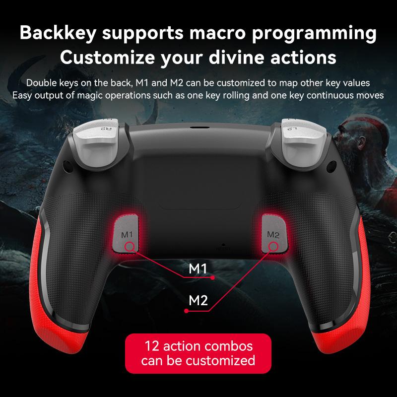 Game Controller for PS4 Compatible with PS4/Slim/Pro/PC with 360°Joystick/Dual Vibration/6-Axis Motion Gamepad