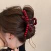 Herbst-Winter Neuankömmling Haaraccessoires Große Anker Rot Haarklammer High-End Weihnachtsrot Krallenclip Schmetterling Krallenclip