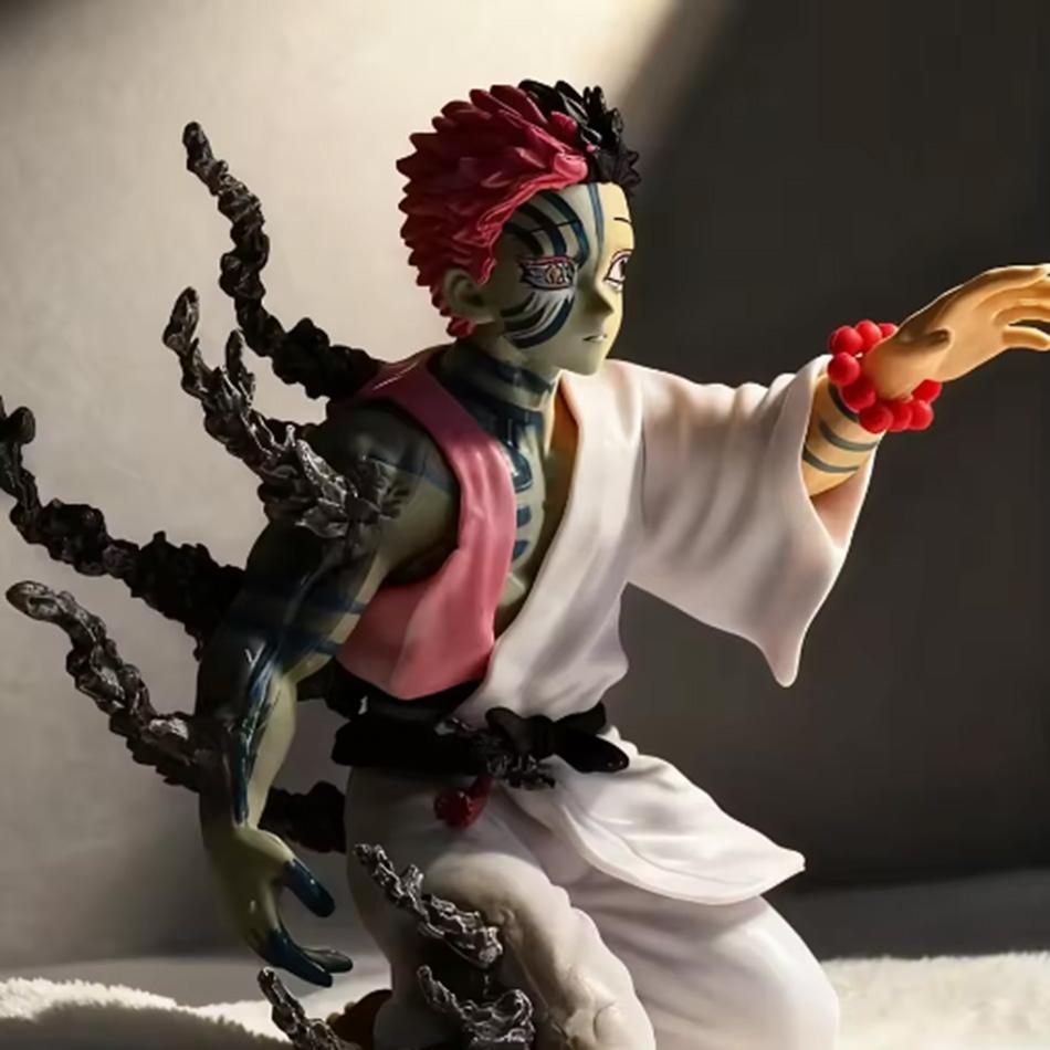 In Stock 14.5cm anime Demon Slayer Akaza Anime Action Figure repent Series PVC Figurine Collectible Model for Kid Fans Toy Gifts