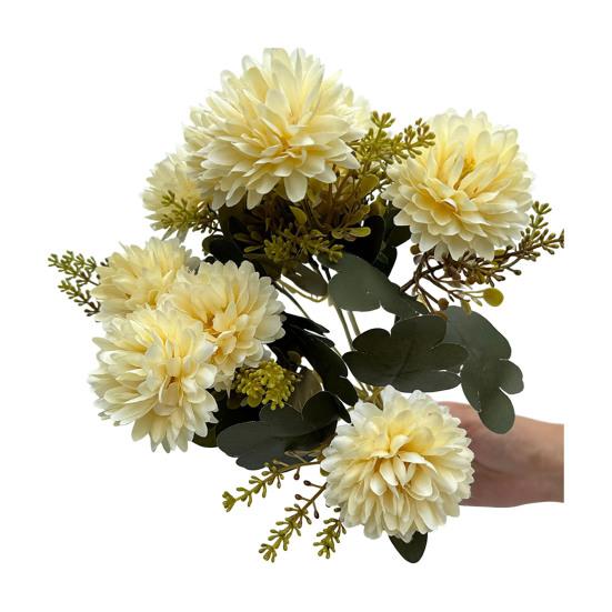 Chrysanthemum Bunch Faux Flowers with Bendable Stems Realistic Fake Flowers