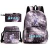 Demon Hunter Girl Group Backpack Kpop Backpack Digital Color Printing Boys And Girls School Bag Shoulder Bag Three-Piece Set
