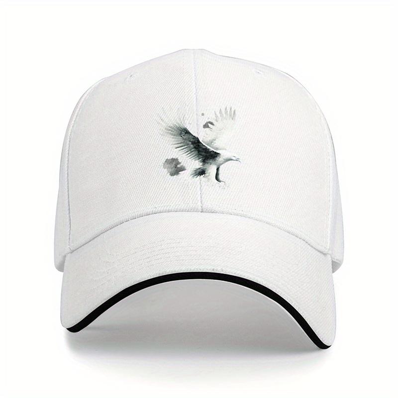Watercolor Eagle Graphic Baseball Cap Polyester Breathable Retro Unisex Outdoor Casual Adjustable Dad Hat