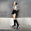 Boots Women's New Black Fly-woven Stockings Stacking Boots Niche Hot Girls But Knee Elastic Boots