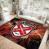Fulham Football Design Crystal Velvet Carpet Cozy Non?Slip Printed Rug For Bedroom Living Room Entrance