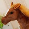 Kids Horse Doll Fleece Fabric Foal Shape Doll PP Cotton Filling Easy To Maintain Children Playroom Horse Companion