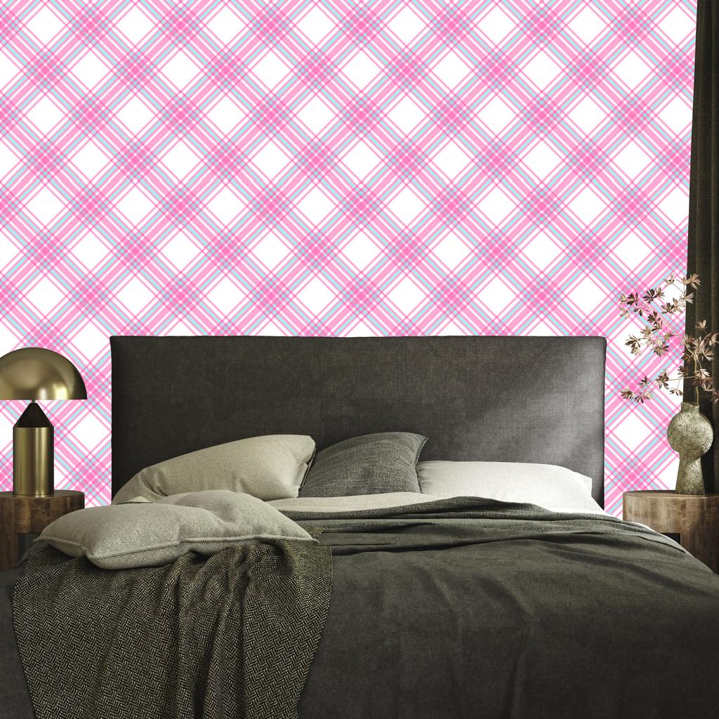Wallpaper Pink and Blue Checkered Powder Pink, Powder Pink Background 50x1000