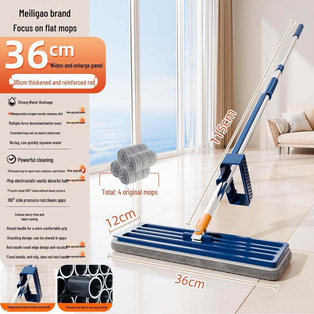 Dual-Use Flat Mop 2025: Wet/Dry Hands-Free Cleaning