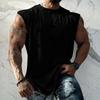 Canotta da uomo senza maniche vestibilità larga casual streetwear maglietta muscolare con grafica stampata texture gilet estivo per allenamento palestra