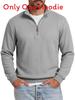 Polyester Pullover mit langen Ärmeln, Rundhalsausschnitt und Reißverschluss für legere Herrenmode