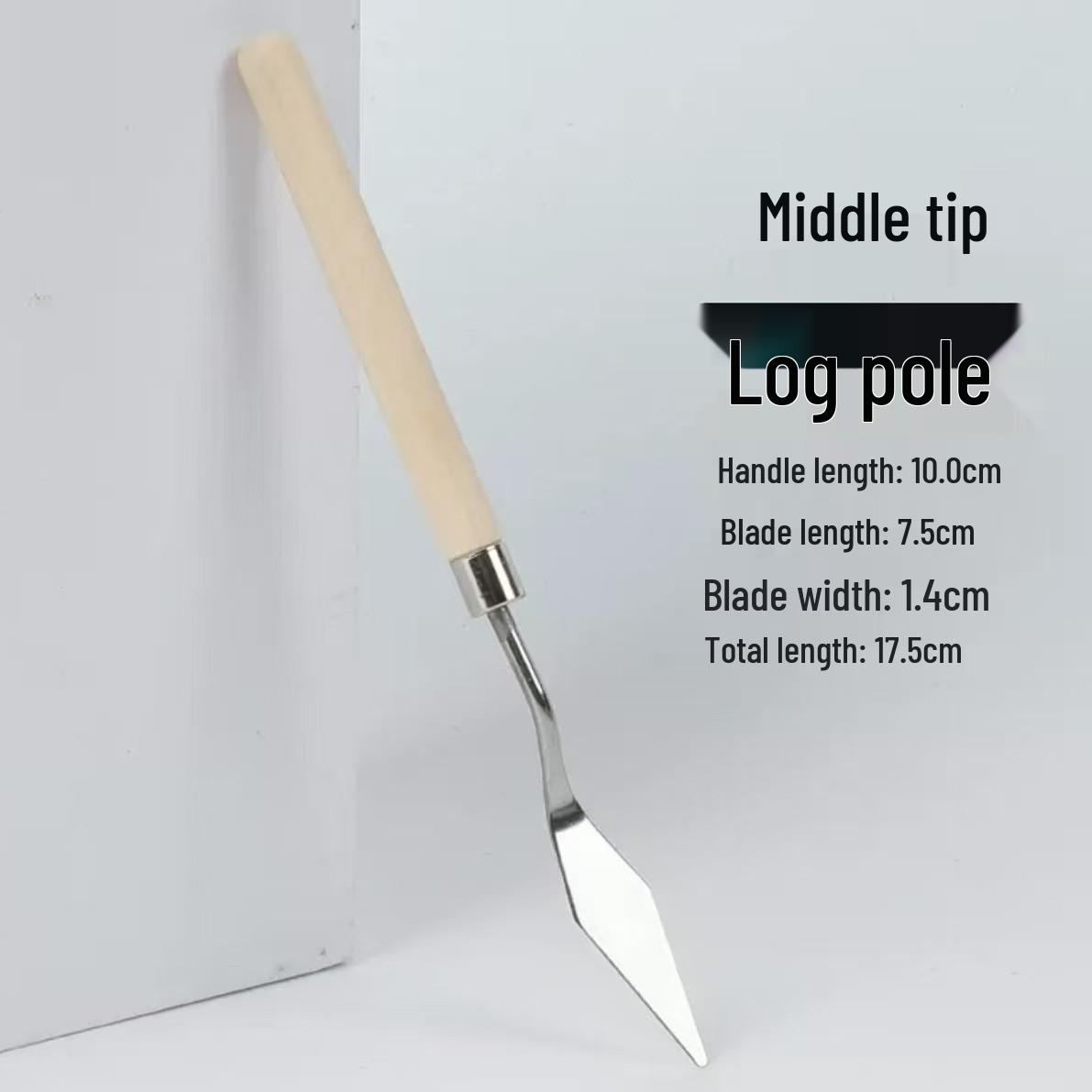 Wooden Handle Stainless Steel Art Scraper for Oil and Acrylic Painting