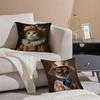 Quirky Elegant And Luxurious Crown Cat Pillow Case Sofa And Living Room Decorative Cushion Covers Dust-proof And Mite-proof F