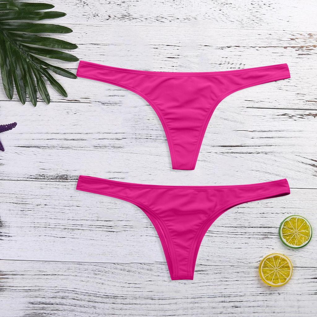 

Vintage Style Women Bikini Bottoms Tanga Swimwear High Cut Thong Beachwear Retro Design Stretch Fabric Comfortable Fit XL