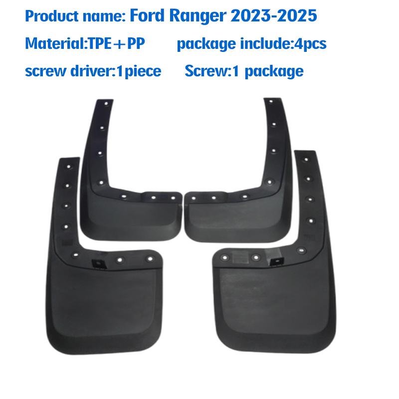 FOR Ford Ranger  2024 2025 Mudguard Fender Mud Flaps Guard Splash Mudflaps Car Accessories Front Rear 4pcs