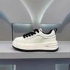 Little white shoes men's new leather breathable casual shoes fashion versatile board shoes viral trends sports shoes bread shoes