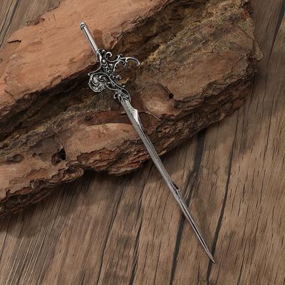 Retro Viking Wave Sword Hairpin Unisex Rose Crown Sun Moon Sword Hair Stick Unique Hair Accessories Norwegian Style Party Gift