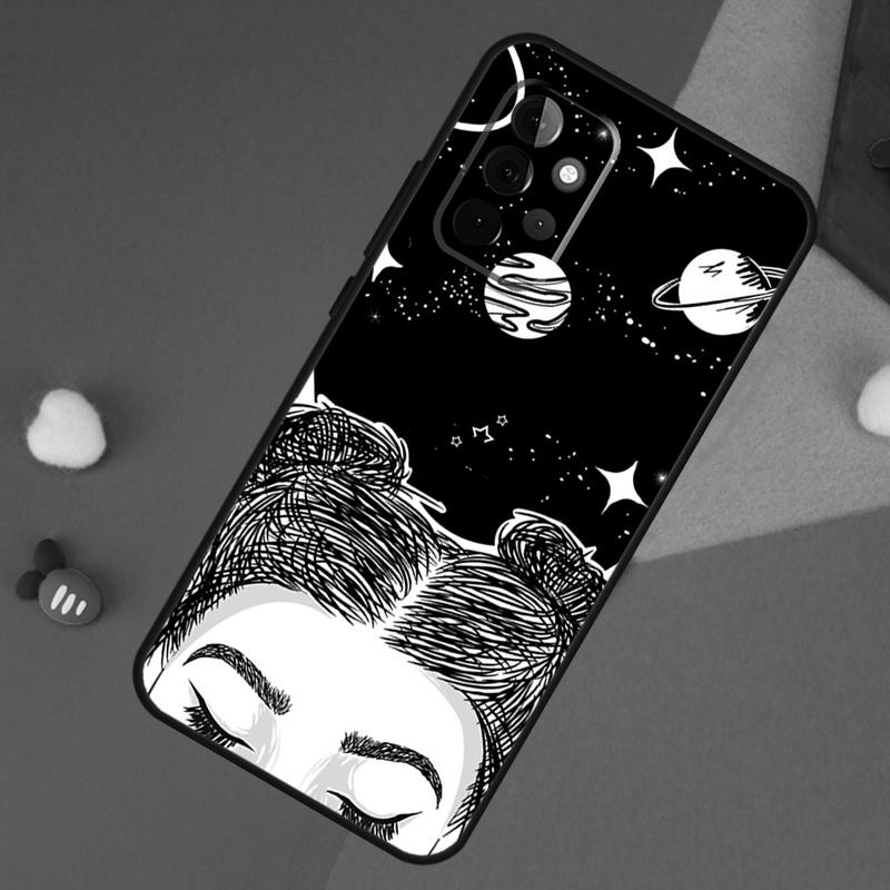 Black Aesthetic Skeleton Digital Art Case For Samsung Galaxy A14 A56 A36 A26 A16 A06 A54 A34 A12 A32 A52 A13 A33 A53 A15 A35 A55