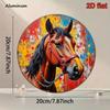 Metal Poster Horse Head Retro Aluminum 8x8 Inch for Bar Wall Decor