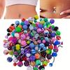 15/40/100Pcs Women Men Fashion Stainless Steel Navel Ring Body Piercing Piercing Ring Belly Button Jewelry