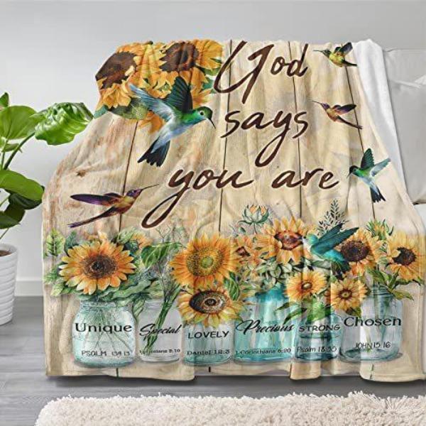 Sunflower Pattern Flannel Blanket Sofa Sheet Bedspread Blanket