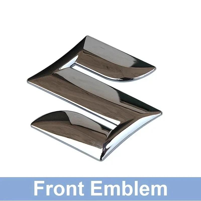 Conjunto de Emblema de Grade Frontal e Adesivo de Emblema de Porta-malas Traseiro em ABS para Suzuki S-Cross, Vitara, Swift, SX4, Alivio - Acessórios de Logo para Carro