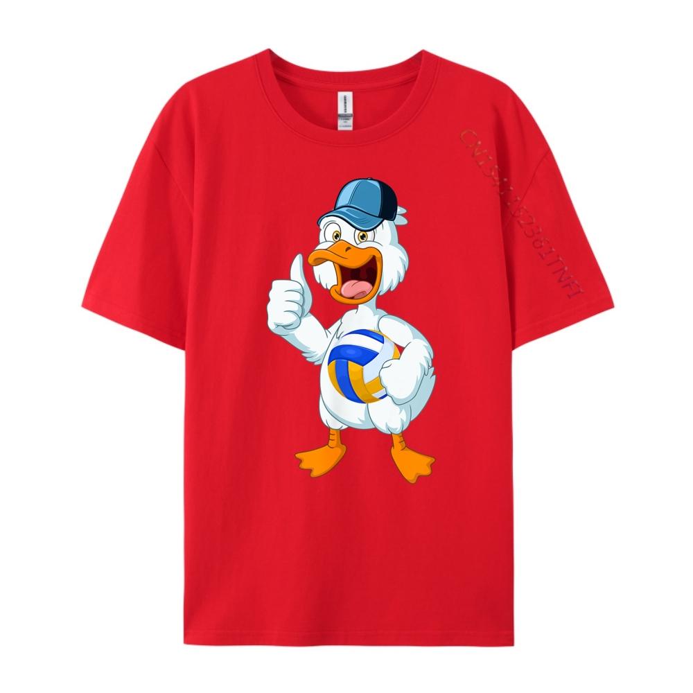 

Duck Playing Volleyball Costume Volleyball Player Family Graphic T Shirts Men Man Mens Shirts Camisa Letter S