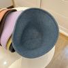 Simple Australian Wool Edge-locked Bucket Hat, Women's Autumn and Winter Warmth, Literary and Artistic Face, Small Bell-shaped Fisherman Hat