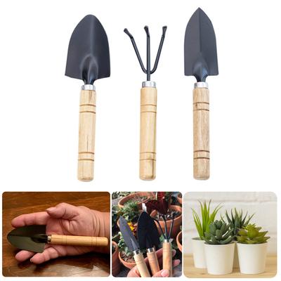 Praktisches 3-teiliges Gartenwerkzeug-Set inkl. Mini-Schaufel, Kelle und Rechen für die Pflanzenpflege im Innen- und Außenbereich, Balkongärten