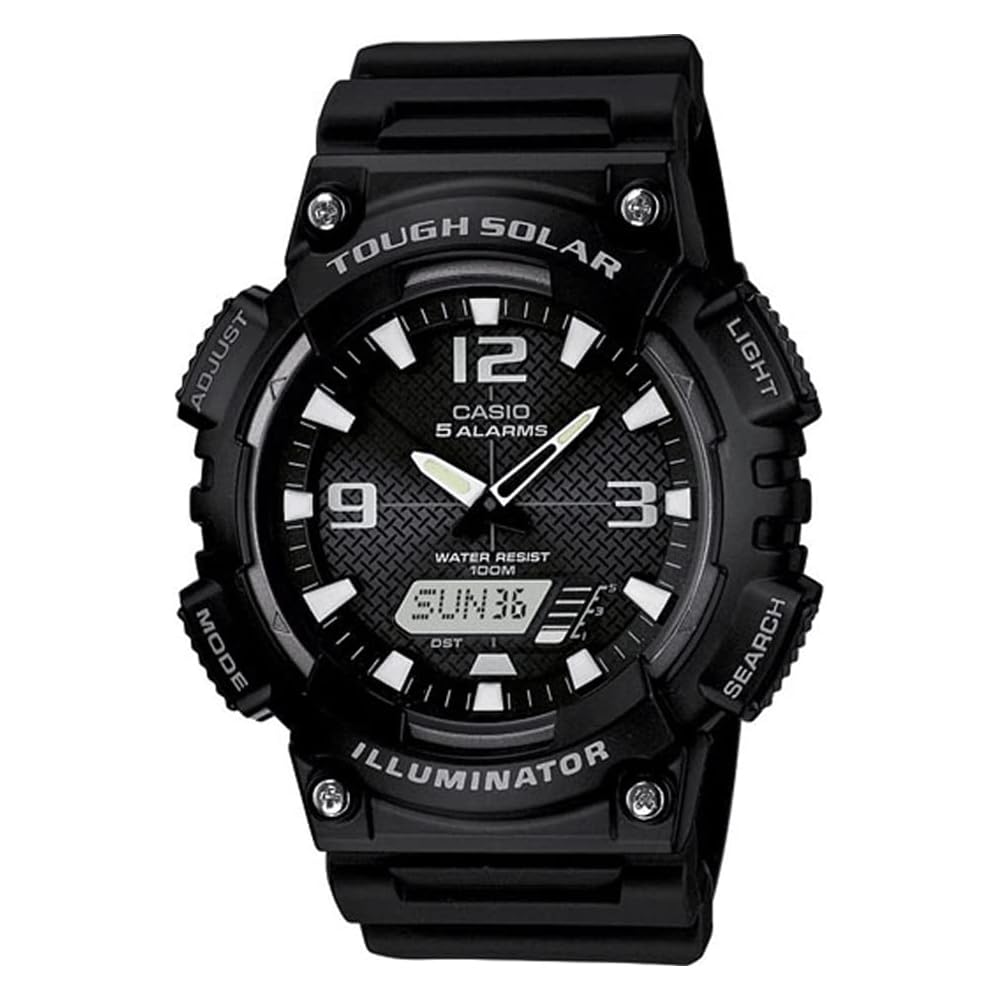 Casio Tough Solar Analog-Digital Quartz Watch AQ-S810 Series Men s Black Model