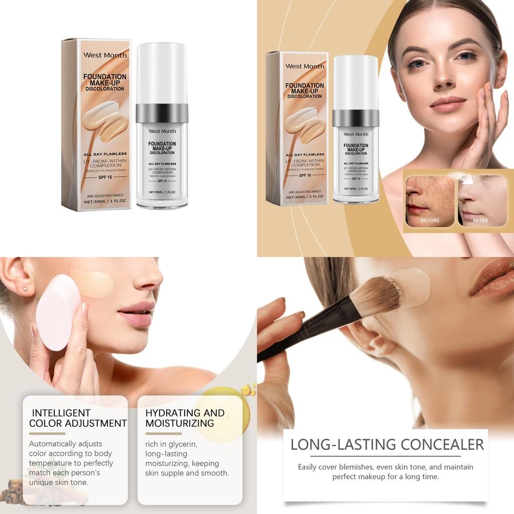 West Month Moisturizing Natural Long-lasting Non-cakey Makeup Foundation