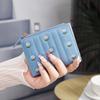 New Floral Embroidered PU Leather Women's Card Bag Coin Purse Slim Credit Card Holder Wallet for Women ID Card Pocket