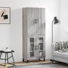 VidaXL Highboard Sonoma Grey 69.5x34x180 Cm Engineered Wood 3195761
