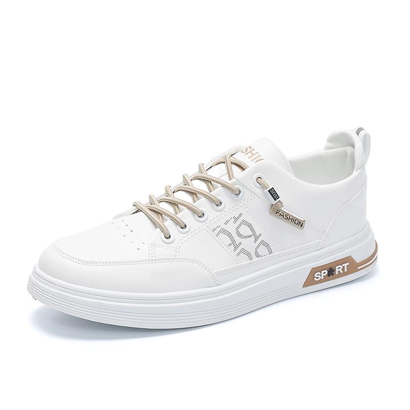

Fashion Leather Men White Sneakers Breathable Comfort Classic Casual Shoes Mens Outdoor Walking Shoes Couple Footwear Size 38-44 39 хакі