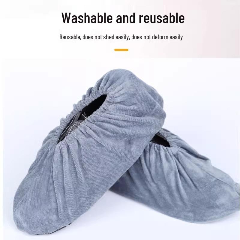 Washable Fleece Anti-Slip Indoor Shoe Covers for Kids