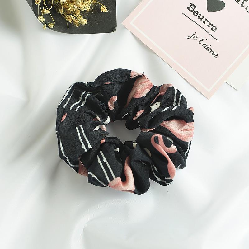 Small Fresh Large Intestine Ring Spring Summer Autumn And Winter Head Flower Chiffon Fabric Pig Large Intestine Hair Band Headgear Women'S Headband