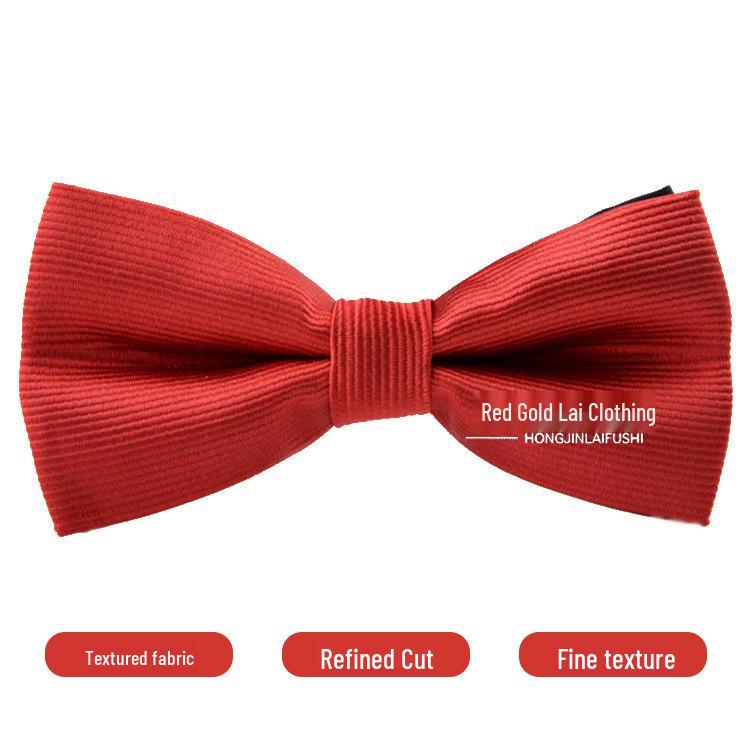 Korean Style Double Layer Polyester Bow Tie for Men & Women – Ideal for Weddings & Formal Events