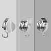 1 confezione Ganci a Ventosa Resistenti, Placcati Argento Lucidati Super Aspirazione per Cucina Bagno