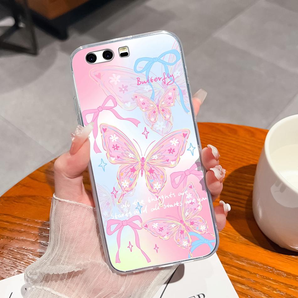 Per Huawei P10 Lite P10 Plus Custodia per Telefono Stile Casual Fantasie Silicone Morbido TPU Trasparente Leggera Copertura Per Huawei P 10+ Funda
