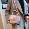 Strawberry bear DIY handmade woven bag cute cartoon material bag saddle portable messenger bag for girlfriend gift