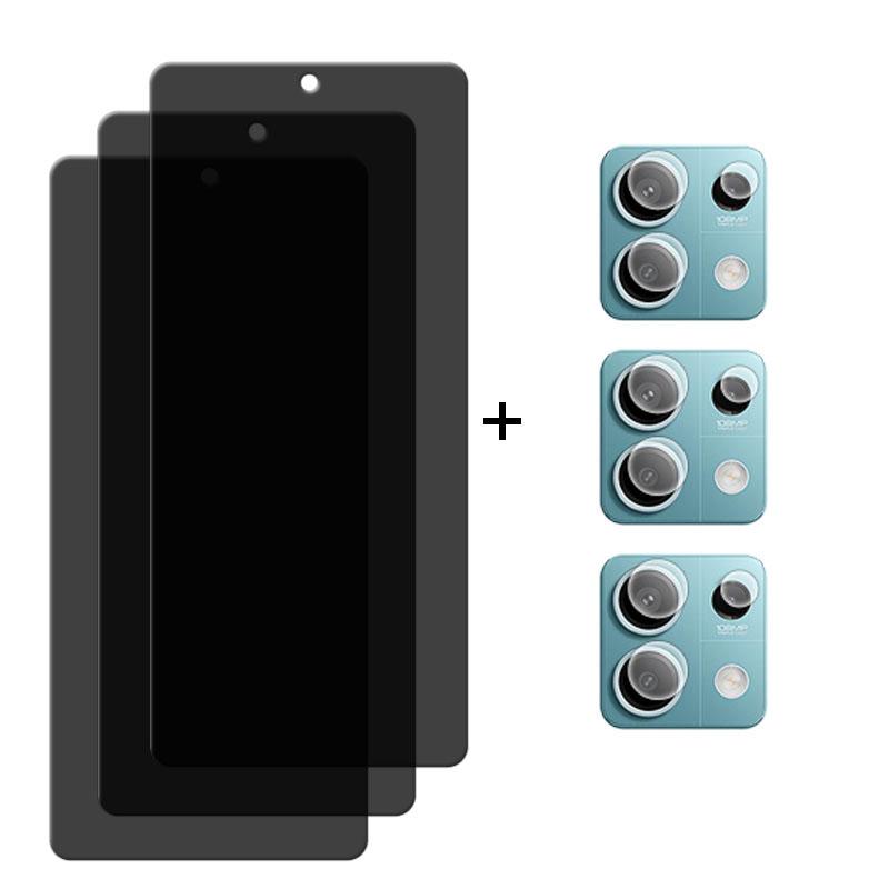 Privacy Screen Glass Xiaomi POCO M6 Pro Glass Anti-Spy Protector Film POCO M6 Pro Tempered Glass Lens Protector Film POCO M6 Pro