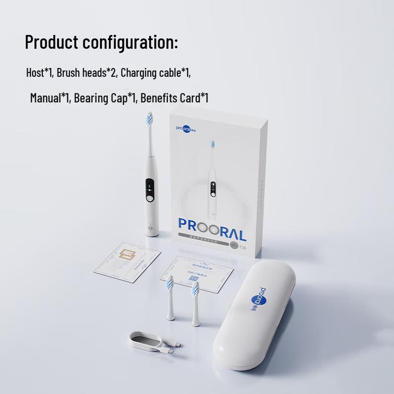 BoHao T36 Smart Sonic Electric Toothbrush with Screen CN Plug (adapter Included)