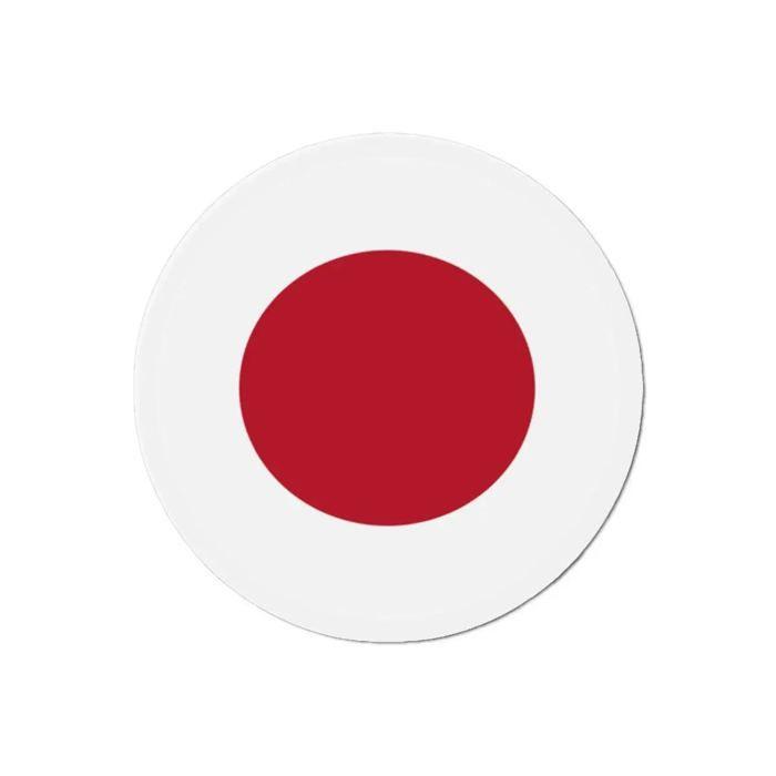 Aimant Rond - Drapeau Japon - 10 cm - 50 pièces - Multicolore - Mixte