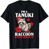 Tanuki Tvättbjörn Skräppanda Japansk Mårdhund Djur T-shirt(1)